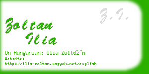 zoltan ilia business card